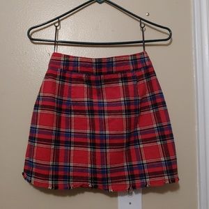 plaid mini skirt